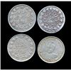 Image 2 : IRAN - Lot de 4 x 2000 dinars 1907-1913 AH1328-1332 VG-VF