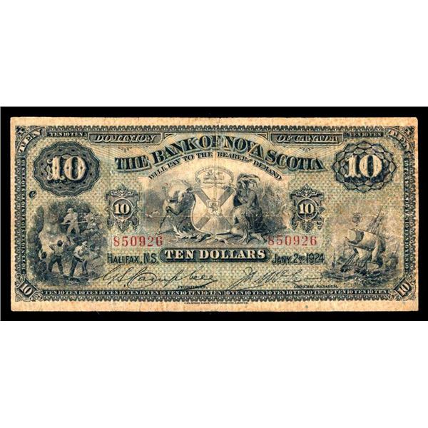 CANADA - THE BANK OF NOVA SCOTIA $10 1924 BCS F-12