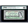 Image 3 : CANADA - 1$ 1954 Devil's Face Coyne Towers BC-29a PMG Gem Unc 66