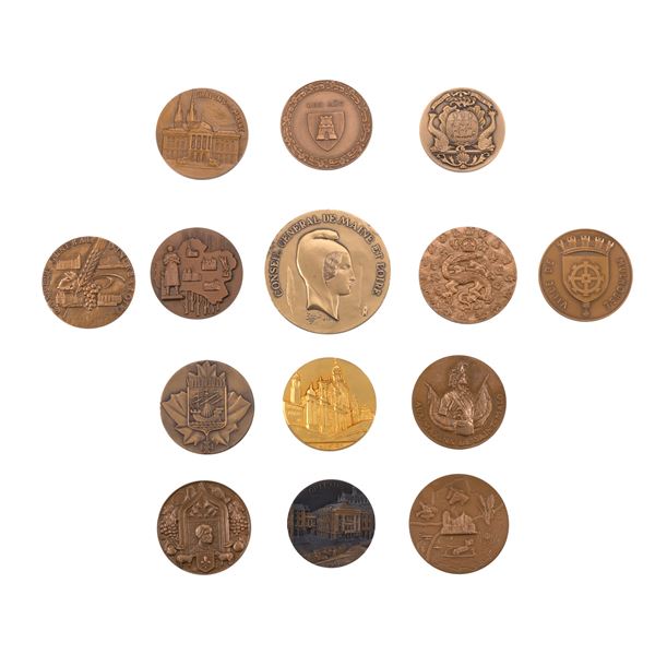 FRANCE - Lot de mEdailles en bronze