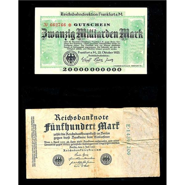 ALLEMAGNE - Lot de 94 billets diffErents