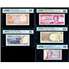 Image 1 : MONDE - Lot de 5 billets grades PMG