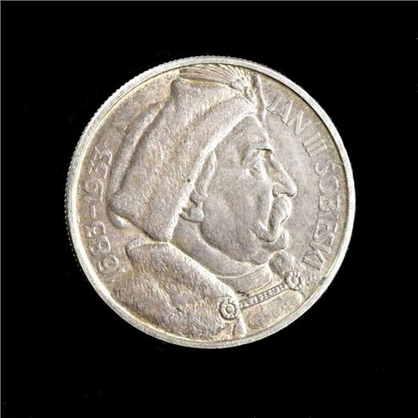 POLOGNE - 5 zlotych Sobiesky 1933 AU