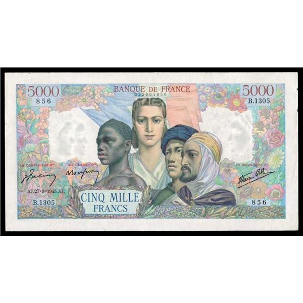 FRANCE - 5000 francs 27-9-1945 Empire EF
