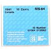 Image 3 : CANADA - 10 cents 1941 CCCS MS-64