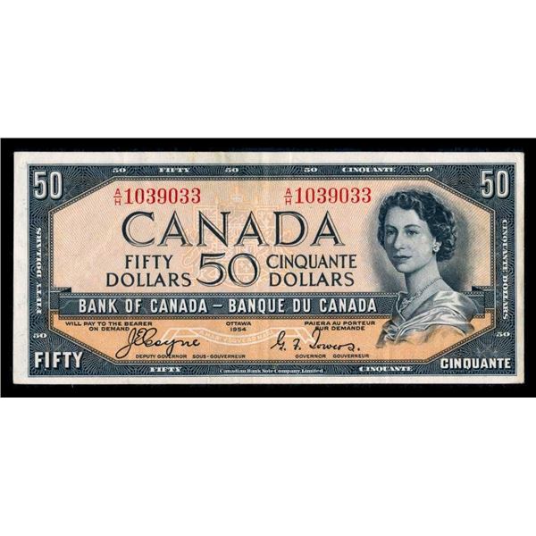 CANADA - 50 dollars 1954 Devil's Face Coyne Towers BC-34a BCS VF-35