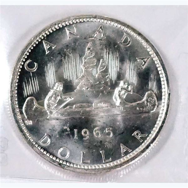 CANADA - 1$ 1965 Medium beads pointed 5 - MS-64
