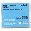 Image 3 : CANADA - 1$ 1965 Medium beads pointed 5 - MS-64