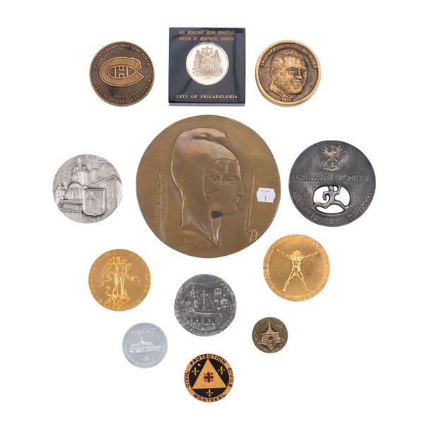 CANADA - Lot de mEdaille remise au maire Jean Drapeau