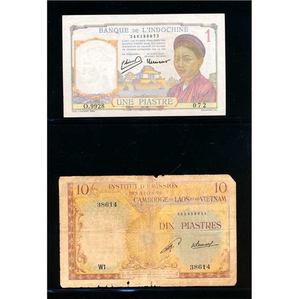 INDOCHINE - Lot de 5 billets