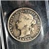 Image 2 : CANADA - 25 cents 1874 H VG-10 No bar A in Canada