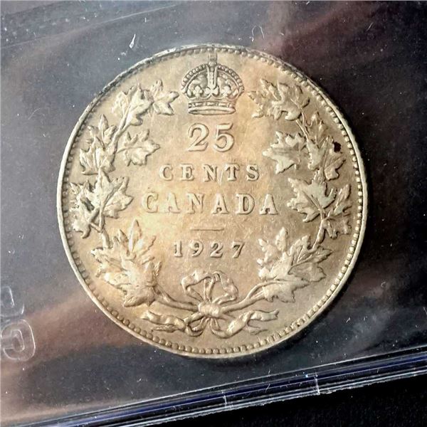 CANADA - 25 cents 1927 CCCS VF-30