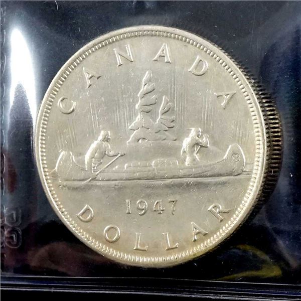 CANADA - $1 1947 Pointed 7 Double HP CCCS VF-30