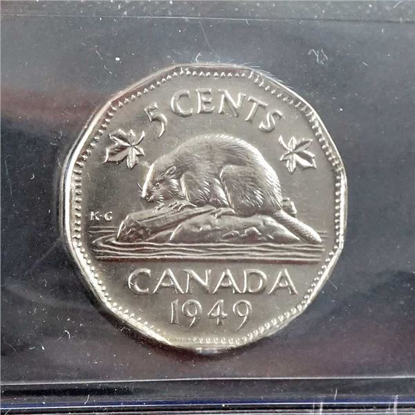 CANADA - 5 cents 1949 CCCS MS-65