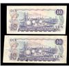 Image 2 : CANADA - Lot de 2 x $10 1971 mal decoupe