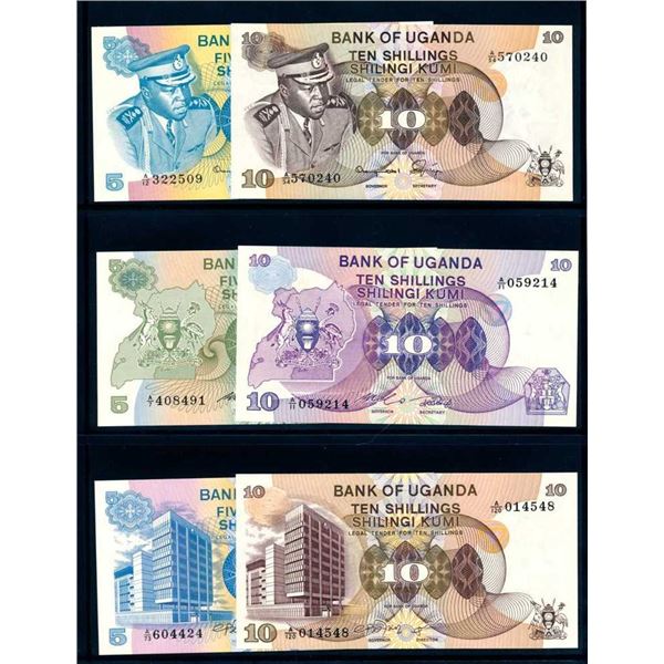 OUGANDA - Lot de 10 billets incirculEs