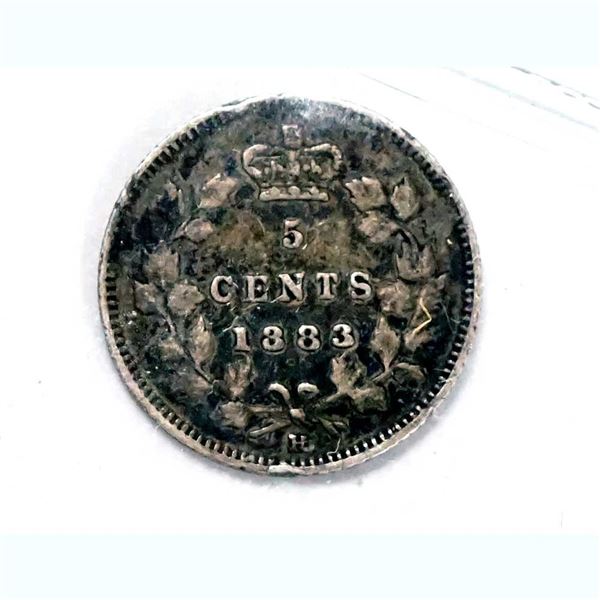 CANADA - 5 cents 1883H Obverse 5 VF-20 ICCS