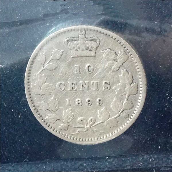 CANADA - 10 cents 1899 large 99 CCCS VF-20