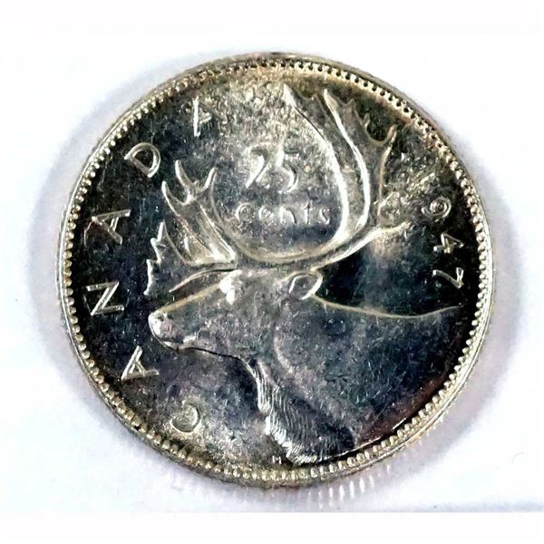 CANADA - 25 cents 1947 CCCS MS-63