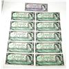 Image 1 : CANADA - #BC-40b 1 x $10 1954 AU et BC-45a 10 x $1 1967 Unc