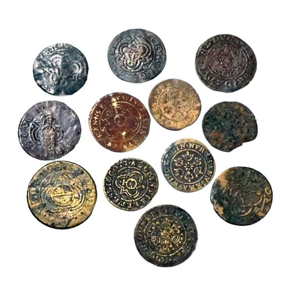 EUROPE avant les annEes 1700 : Lot de 12 jetons de compte en tres bon Etat a excellent.
