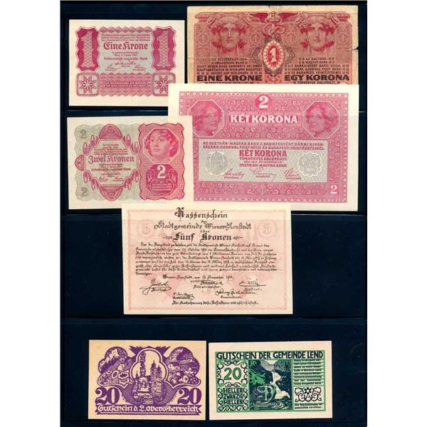 AUTRICHE - Lot de 16 billets diffErents