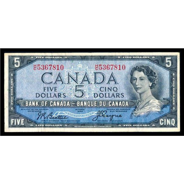 CANADA - $5 1954 Devil's Face Beattie-Coyne BC-31b BCS VF-25