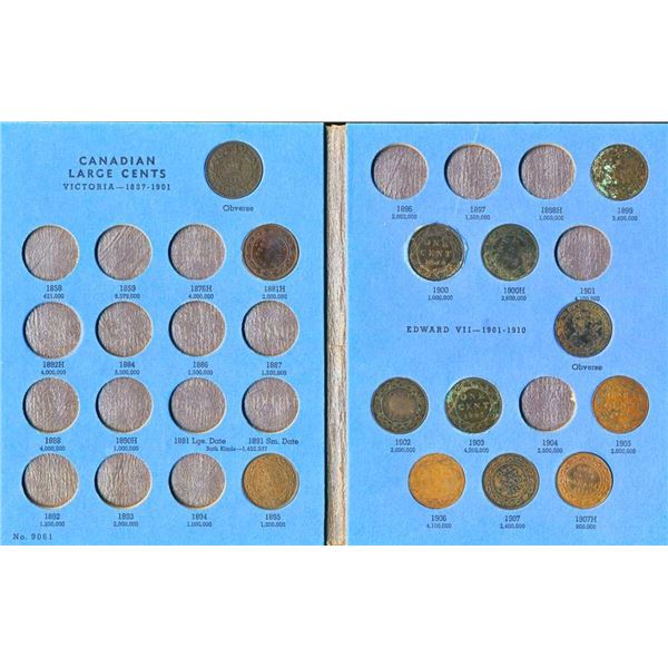 CANADA - Collection de 82 pieces de 1 cent 1881-1963