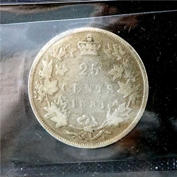 CANADA - 25 cents 1881-H - VG-8