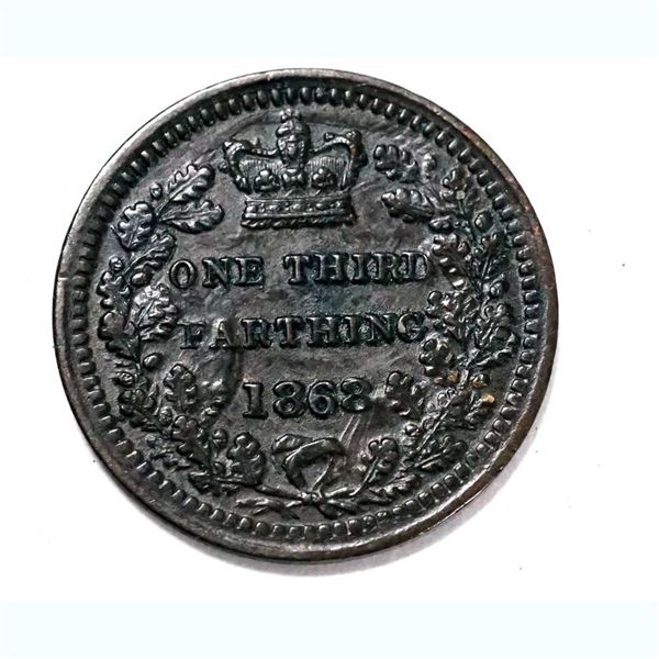 GRANDE BRETAGNE - 1/3 farthing 1868 UNC