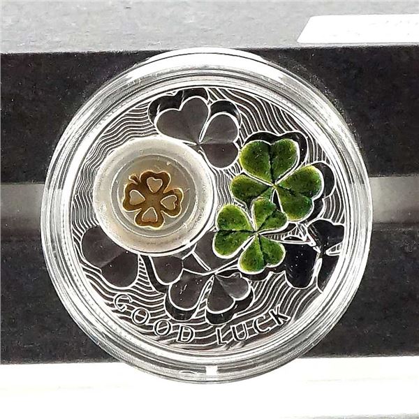 NIUE - $1 2014 Symboles de chance - Trefle a quatre feuilles