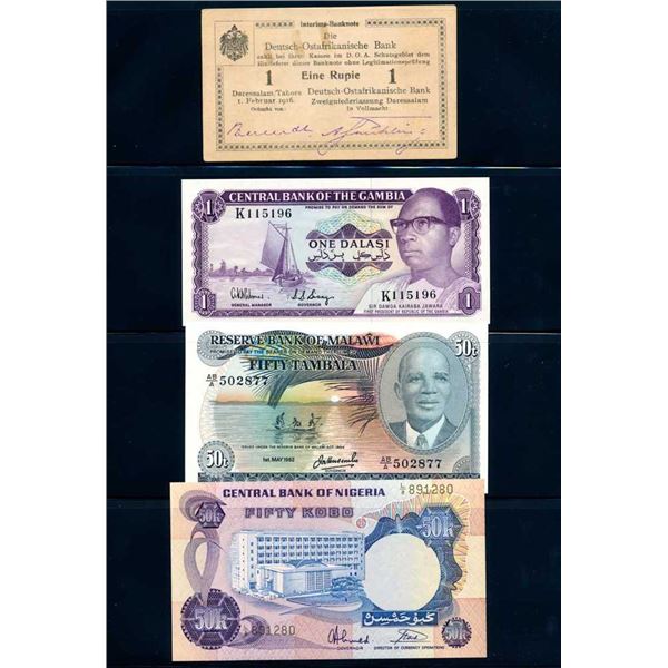 AFRIQUE - Lot de 11 billets d'Afrique