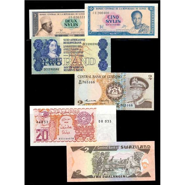 AFRIQUE - Lot de 25 billets de diffErents pays