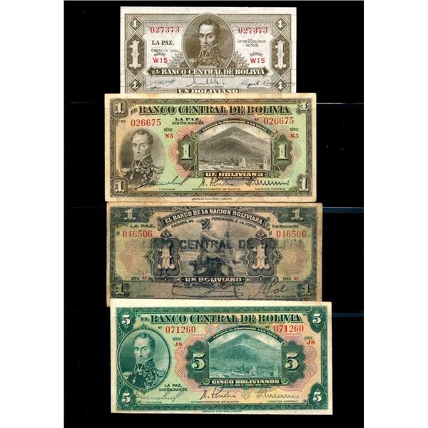 BOLIVIE - Lot de 15 billets diffErents