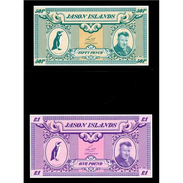 FALKLAND & JASON ISLANDS - Lot de 6 billets EF-AU