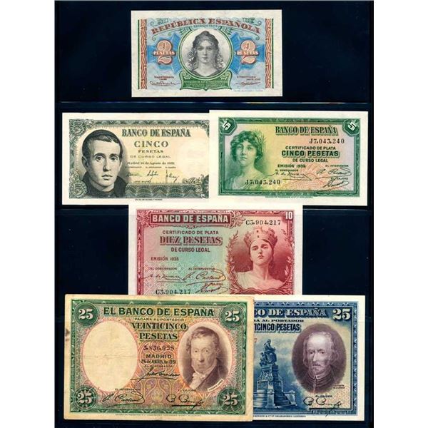 PORTUGAL & ESPAGNE - Lot de 15 billets diffErents