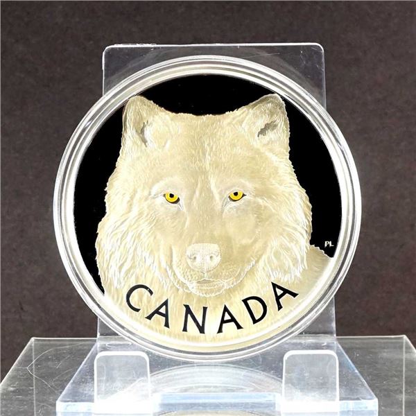 CANADA - $250 2017 1kg Pur argent, Serie le regard du - Loup Gris