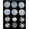 Image 1 : CANADA - Lot de 6 x $200 et 6 x $100 en argent