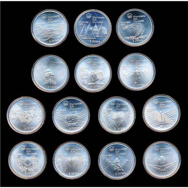 CANADA - Ensemble complet des Olympiades 1976 en argent (24 monnaies)
