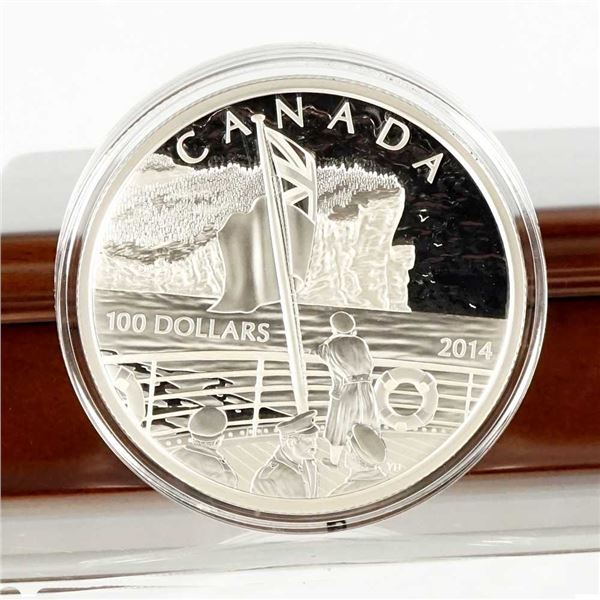 CANADA - $100 2014 10oz Argent - Declaration de la Premiere Guerre Mondiale