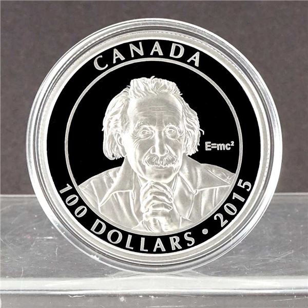 CANADA - $100 2015 10oz Argent - Albert Einstein