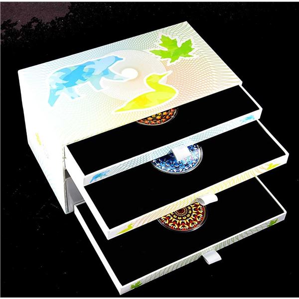 CANADA - $20 2017 Ensemble complet de 3 - Kaleidoscope d'emblemes canadiens