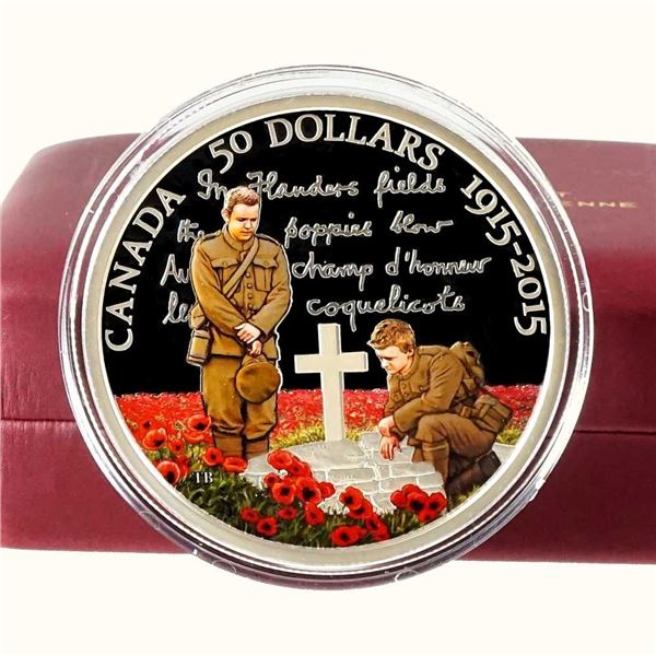CANADA - $50 2015 100eme anniversaire du poeme "Au champ d'honneur"