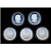 Image 2 : CANADA - Lot de 5 x $50 en argent pur