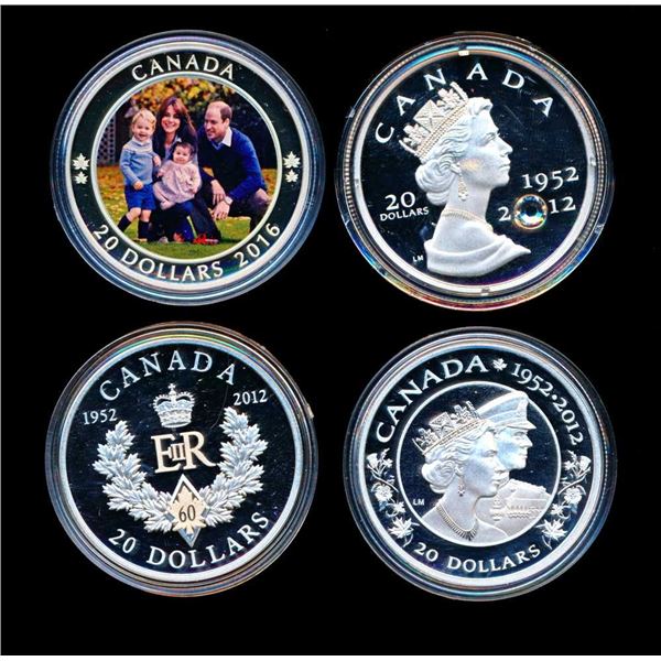 CANADA - 4 x $20 Regne d'elizabeth II 2012-2016