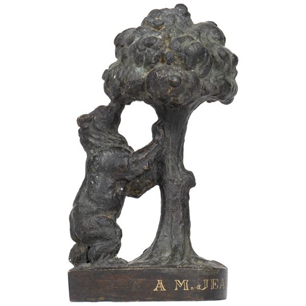 Bronze L'ours et l'arbousier