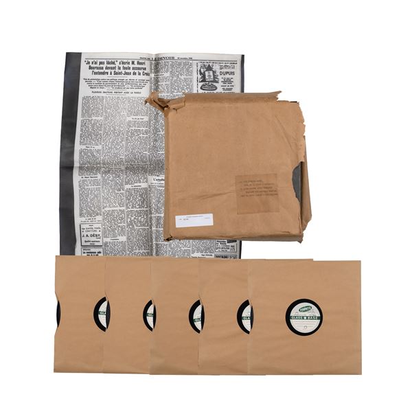 Discours enregistre sur disques vinyle