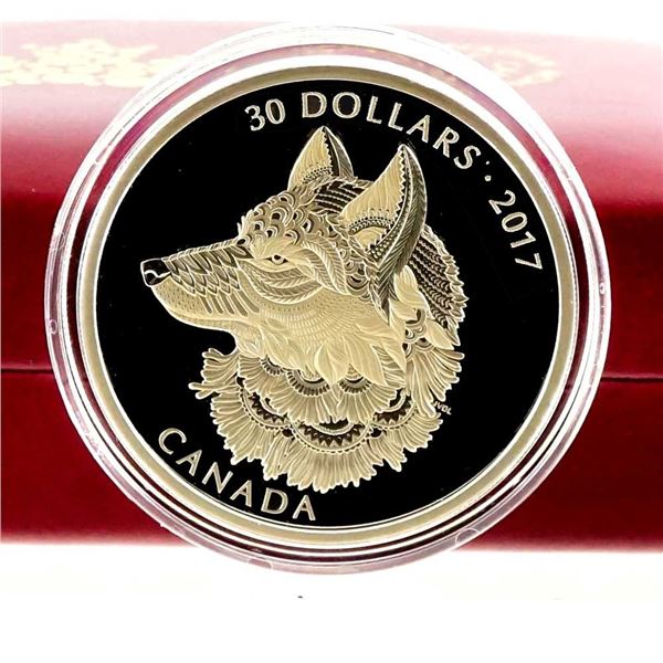 CANADA - $30 2017 L'art du Zentangle: Le noble loup gris