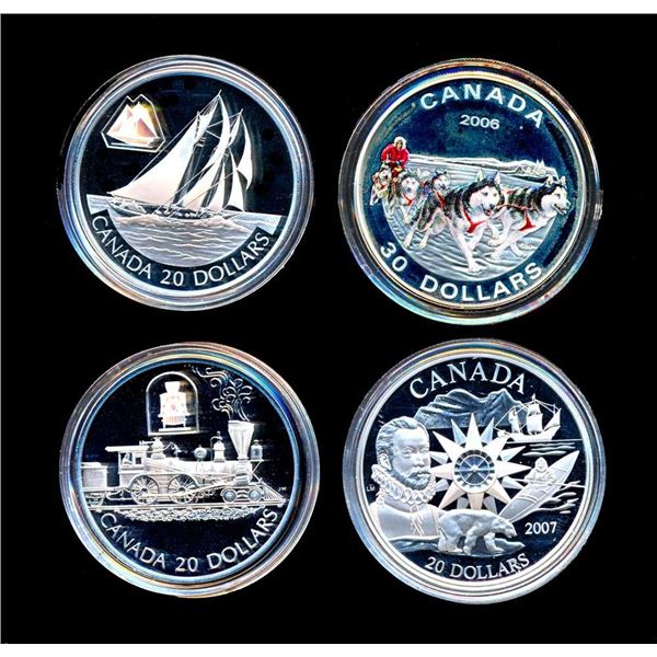 CANADA - Lot de 4 monnaies 2000 Ã  2007