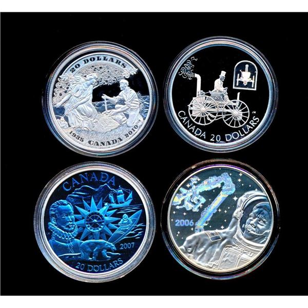 CANADA - Lot de 4 monnaies 2000 Ã  2010